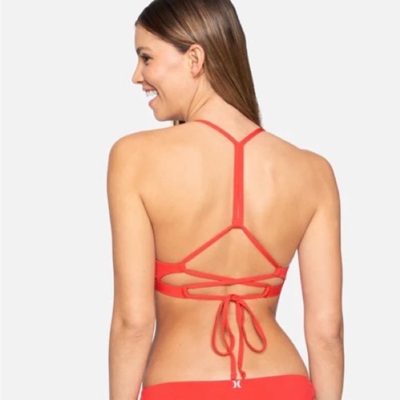 ☀️HURLEY☀️RIP CURL☀️ SOLID ADJUSTABLE BIKNI TOP HAVANA CHEEKY HIPSTER BIKINI - Picture 6 of 15